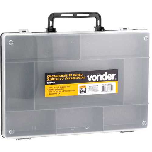 Organizador pl�stico simples para ferramentas - VD 8020