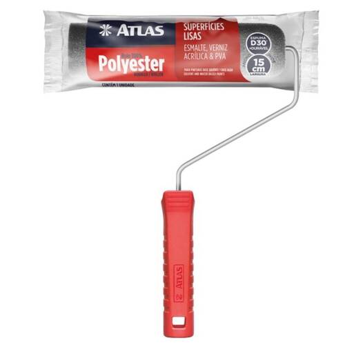 Rolo de espuma para pintura 15 cm com suporte - 406/15A Rolo de espuma para pintura 15 cm com suporte - 406/15A