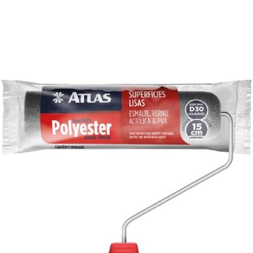 Rolo de espuma para pintura 15 cm com suporte - 406/15A Rolo de espuma para pintura 15 cm com suporte - 406/15A
