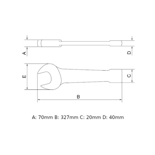 Chave fixa de bater 50 mm em aço cromo vanádio - 44628050 Chave fixa de bater 50 mm em aço cromo vanádio - 44628050
