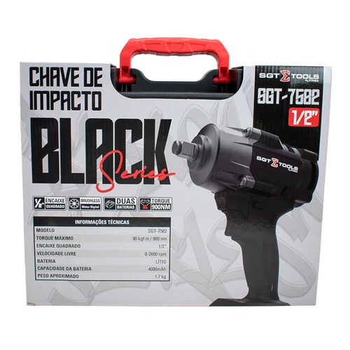 Chave de impacto a bateria 21V 4Ah encaixe 1/2 Chave de impacto a bateria 21V 4Ah encaixe 1/2