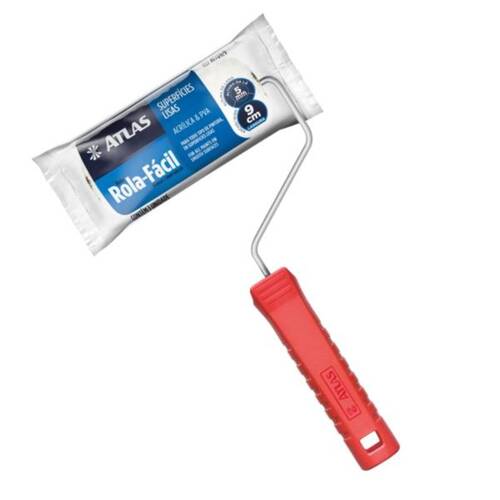Rolo de espuma para pintura 9 cm com suporte - AT709/5 Rolo de espuma para pintura 9 cm com suporte - AT709/5