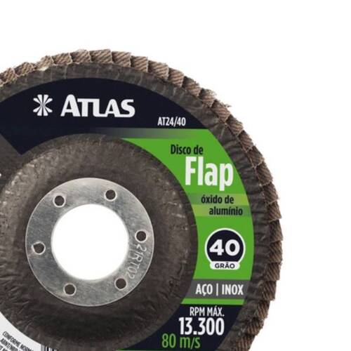 Disco de lixa flap disc em �xido de alum�nio - AT24/40