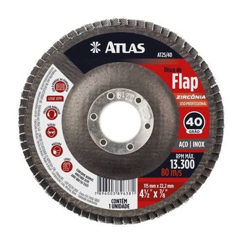 Disco de lixa flap disc em zirc�nia - AT25/40