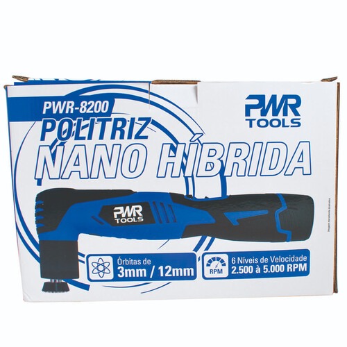 Politriz nano hibrida a bateria 12V com 2 baterias e acess�rios - PWR-8200  110V/220V