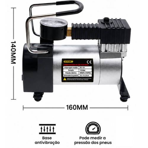 Compressor de ar portátil 12V 40 libras - BOM-8902 Compressor de ar portátil 12V 40 libras - BOM-8902