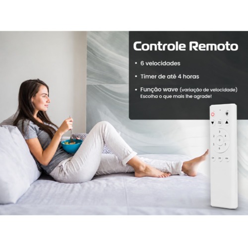 Ventilador de teto 3 p�s Inverter com controle bivolt - Ciclo Inverter  110V/220V