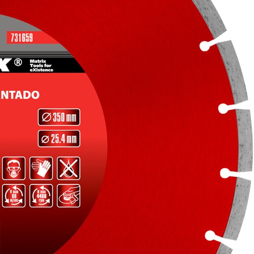 Disco diamantado segmentado 350 mm para concreto - 731659 Disco diamantado segmentado 350 mm para concreto - 731659