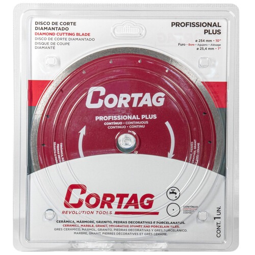Disco diamantado cont�nuo 254 mm para cer�mica - Profissional Plus