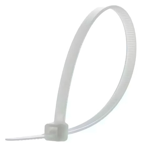 Abraçadeira de nylon branca 2,5 x 140 mm com 100 peças Abraçadeira de nylon branca 2,5 x 140 mm com 100 peças