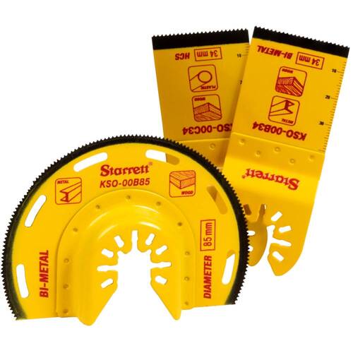 Jogo de lâminas de imersão para corte de drywall e madeira com 3 peças - KSO-0300 Jogo de lâminas de imersão para corte de drywall e madeira com 3 peças - KSO-0300