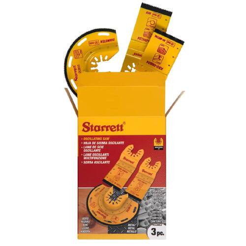 Jogo de lâminas de imersão para corte de drywall e madeira com 3 peças - KSO-0300 Jogo de lâminas de imersão para corte de drywall e madeira com 3 peças - KSO-0300
