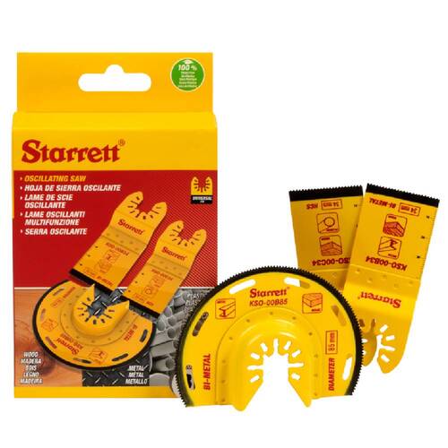 Jogo de lâminas de imersão para corte de drywall e madeira com 3 peças - KSO-0300 Jogo de lâminas de imersão para corte de drywall e madeira com 3 peças - KSO-0300