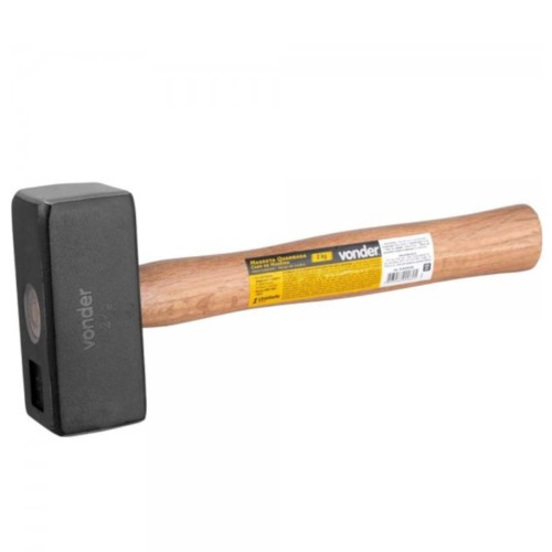 Marreta quadrada 2 kg com cabo em madeira Marreta quadrada 2 kg com cabo em madeira