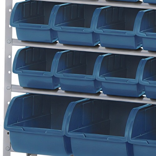Estante met�lica com 49 gavetas azul medidas diversas - EM49A