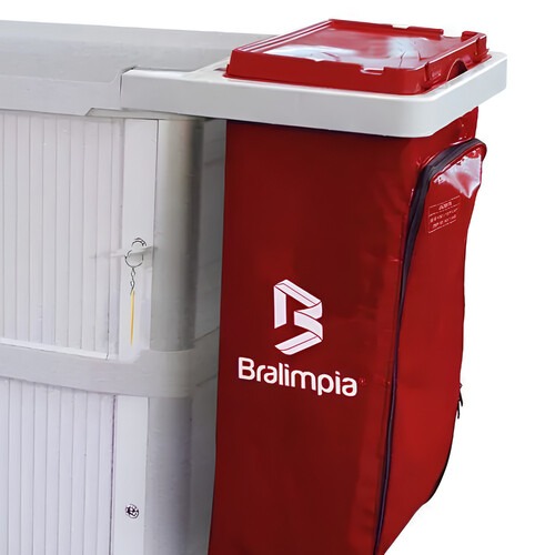 Carro funcional extra 2 bolsas amarela e vermelha com porta Carro funcional extra 2 bolsas amarela e vermelha com porta