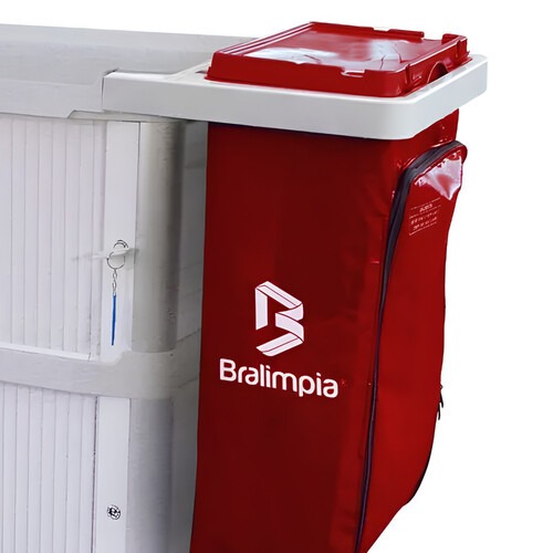 Carro funcional extra 2 bolsas azul e vermelha com porta Carro funcional extra 2 bolsas azul e vermelha com porta