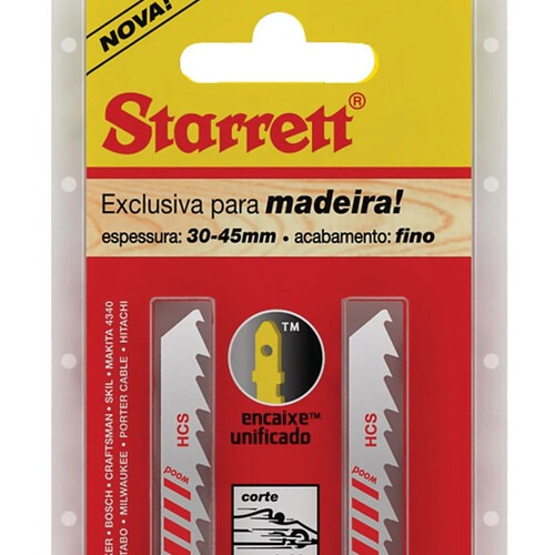 L�mina serra tico tico 75 mm 6 dentes para madeira 2 pe�as - HCU36T-2