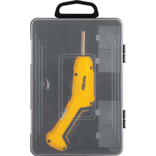 Pistola de solda para plástico a bateria 3,6V com kit de grampos Pistola de solda para plástico a bateria 3,6V com kit de grampos