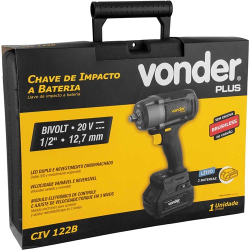 Chave de impacto bateria 20V 4Ah 1/2 Chave de impacto bateria 20V 4Ah 1/2