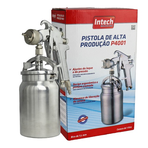 Pistola de pintura tipo succ�o alta produ��o bico de 1,5 mm - P4001
