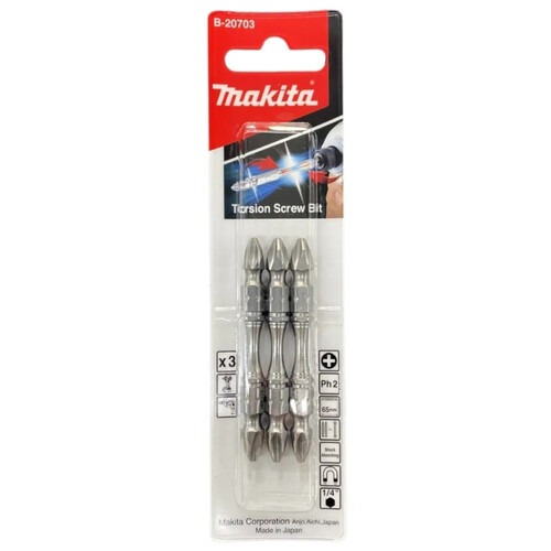 Bits phillips de torção ph2 x 65 mm encaixe 1/4 Bits phillips de torção ph2 x 65 mm encaixe 1/4