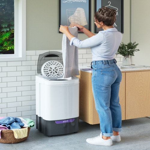 Centrífuga de roupas 15 kg com timer compacta branca 110V Centrífuga de roupas 15 kg com timer compacta branca 110V