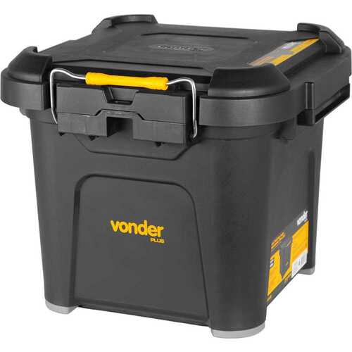 Caixa plástica para ferramentas tipo baú 30L - CBV 030 Caixa plástica para ferramentas tipo baú 30L - CBV 030