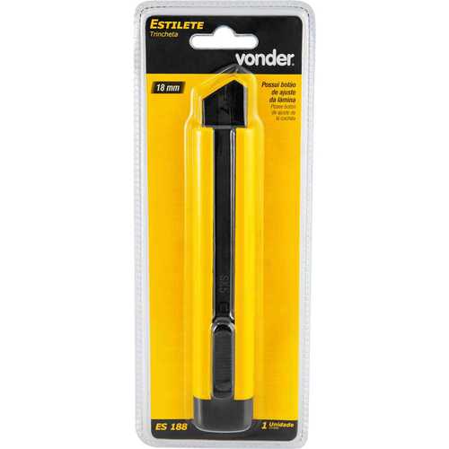 Estilete largo 18mm cabo em ABS - ES188 Estilete largo 18mm cabo em ABS - ES188