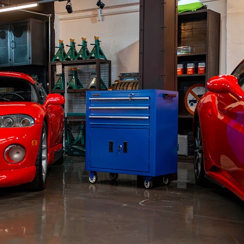 Carrinho para ferramentas com 3 gavetas e 2 portas - RLL-316 Carrinho para ferramentas com 3 gavetas e 2 portas - RLL-316