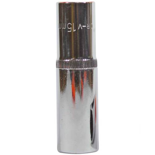 Soquete sextavado longo 15 mm com encaixe 1/2 Soquete sextavado longo 15 mm com encaixe 1/2