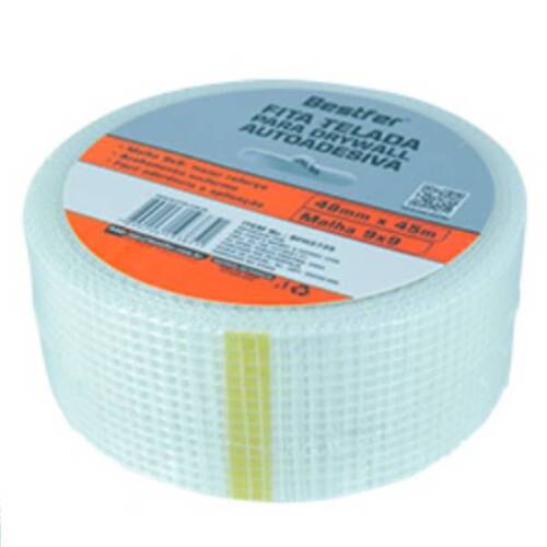 Fita adesiva telada para drywall 48 mm x 45 m - BFH3739 Fita adesiva telada para drywall 48 mm x 45 m - BFH3739