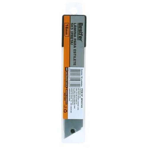 Lâmina para estilete 18 mm com 10 peças - BFH3743 Lâmina para estilete 18 mm com 10 peças - BFH3743