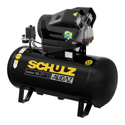 Compressor de ar 15 pés 110L 3 hp 140 libras monofásico Audaz - MCSV 15/110 220V Compressor de ar 15 pés 110L 3 hp 140 libras monofásico Audaz - MCSV 15/110 220V