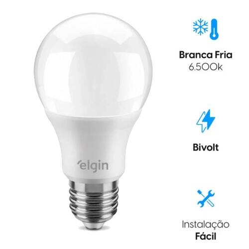 Lâmpada led bulbo 7W 540 lúmens branca fria - LEDA55 110V/220V Lâmpada led bulbo 7W 540 lúmens branca fria - LEDA55 110V/220V