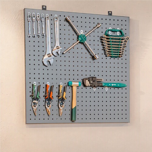 Painel para ferramentas perfurado metálico 900 x 900 mm - RLL-140 Painel para ferramentas perfurado metálico 900 x 900 mm - RLL-140