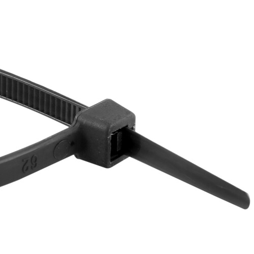 Abraçadeira de nylon preta 4,8 mm x 20 cm com 20 peças Abraçadeira de nylon preta 4,8 mm x 20 cm com 20 peças