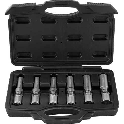 Jogo de soquete para velar articulada 8 a 16 mm com 6 pe�as