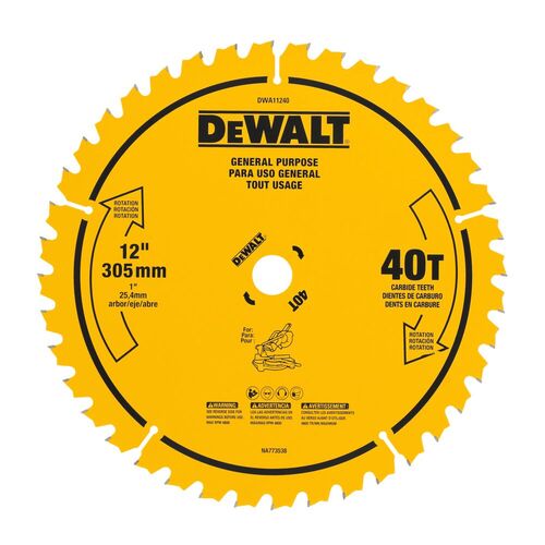 Disco de serra para madeira 305 x 25 mm 40 dentes - DWA11240