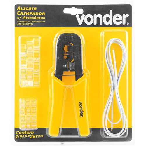 Alicate crimpador com 26 acess�rios 