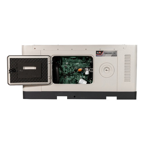 Gerador de energia 27,5 Kva a diesel cabinado partida elétrica trifásico 220V - TDMG25SE3-220 Gerador de energia 27,5 Kva a diesel cabinado partida elétrica trifásico 220V - TDMG25SE3-220