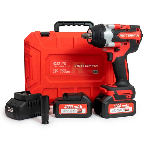 Kit Elevador automotivo 2,6t trif�sico EC-2600 + Chave de impacto bateria 21V 2 baterias RCI2170