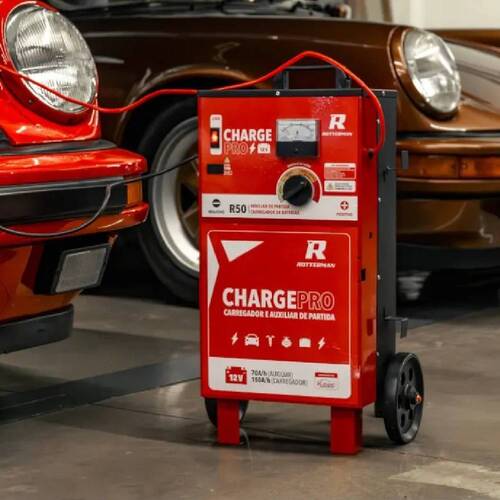 Kit Carregador bateria 12V 50A com auxiliar de partida - Charge PRO + Chave impacto Parafusadeira 21V 2 baterias RCI2135 110V/220V Kit Carregador bateria 12V 50A com auxiliar de partida - Charge PRO + Chave impacto Parafusadeira 21V 2 baterias RCI2135 110V/220V