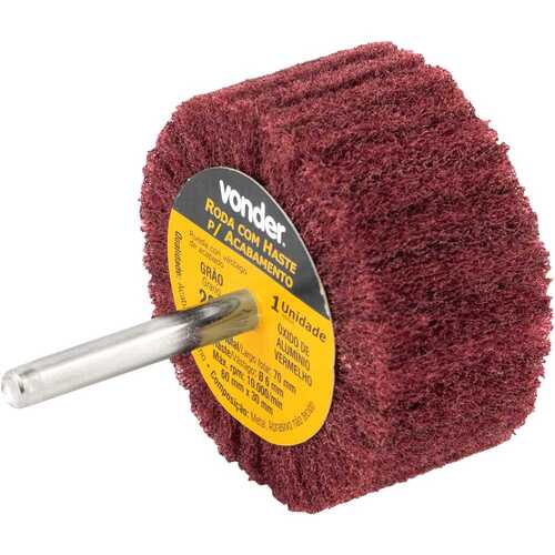 Roda de lixa 60 x 30 mm com haste gr�o 280