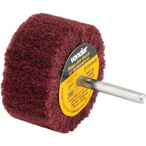 Roda de lixa 60 x 30 mm com haste gr�o 280