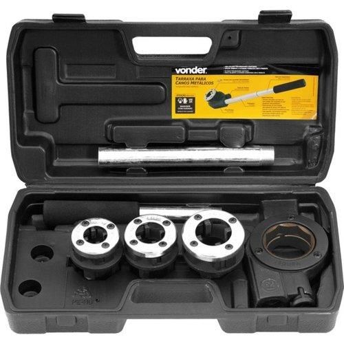 Jogo de tarraxa manual para canos de 1/2 a 1