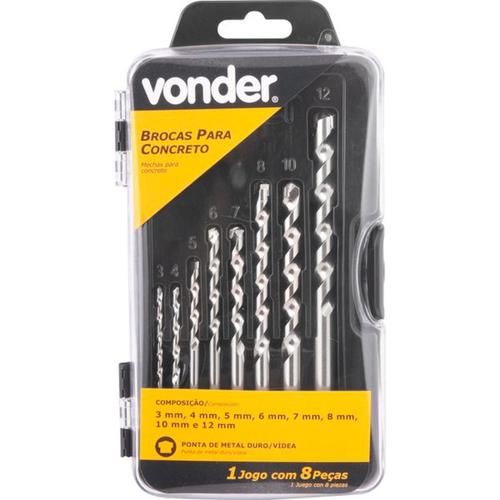 Jogo de broca de wídea para concreto de 3 a 12 mm com 8 peças  Jogo de broca de wídea para concreto de 3 a 12 mm com 8 peças