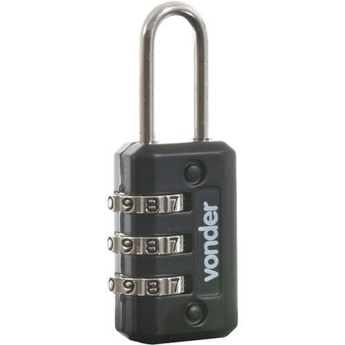 Cadeado em lat�o preto com segredo 