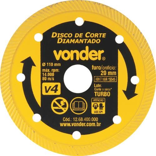 Disco diamantado turbo 100 mm para concreto 
