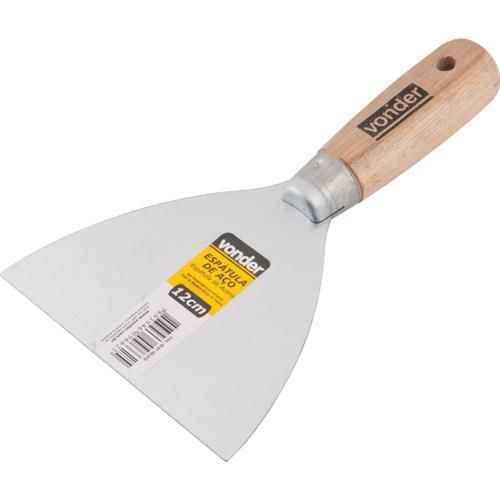 Esptula 12 cm cabo de madeira